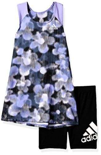 Adidas (LT) Childrens Apparel Toddler Girls Twist Back Tunic Tank Set Kid Clothing Deals